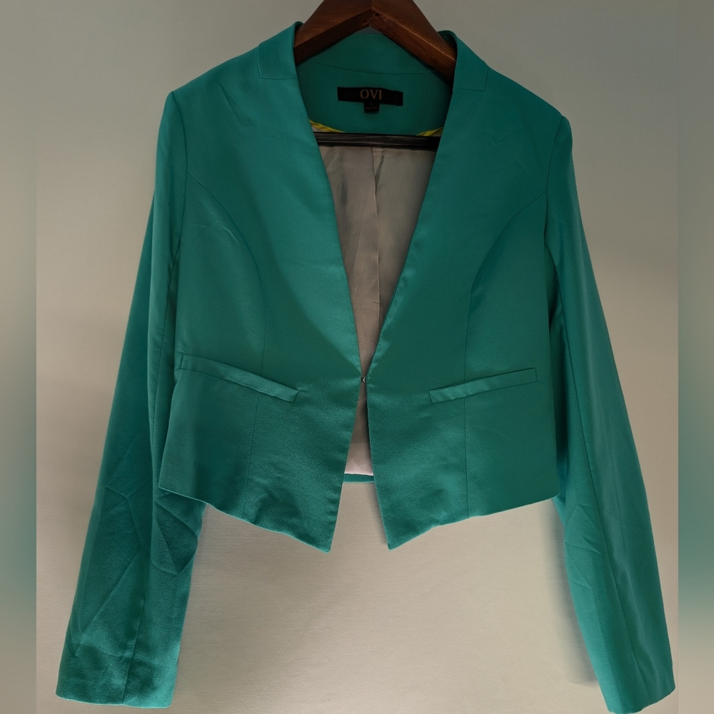 Ovi Women's Vibrant Teal Blazer L Vintage
